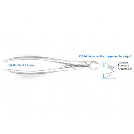 11-89 Щипцы для удаления зубов верхние, моляры правые  — фото №1