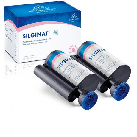 Силгинат (2*380мл) Аддитивный, эластомерный А-силикон, Kettenbach (Silginat Refill pack)  — фото №1