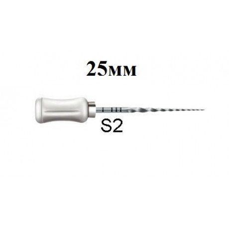 ПроТейпер ручной 25 мм S2 (6 шт/уп) Белый, Dentsply  — фото №1