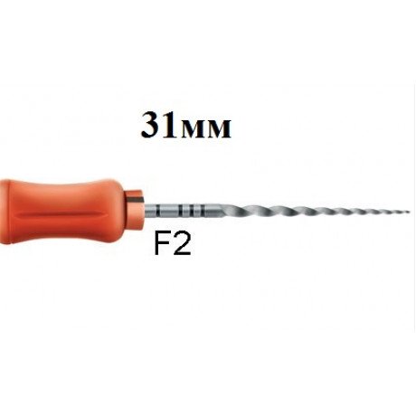 ПроТейпер ручной 31 мм F2 (6 шт/уп) Красный, Dentsply  — фото №1