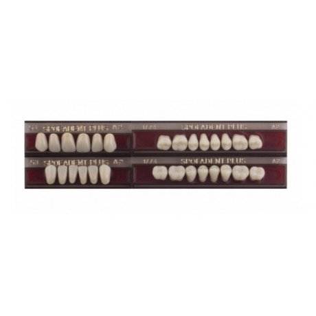 Спофадент Плюс (A2) 53-53-1/74 (28шт) - Трехслойные акриловые зубы SPOFA