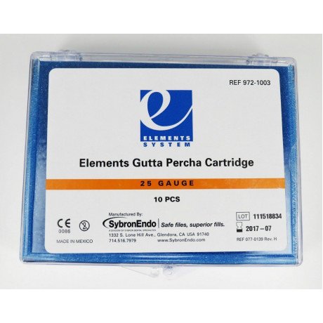 Гуттаперча в картриджах 25GA (10шт) низкая вязкость, KERR (Elements Gutta Percha Cartridge)  — фото №1