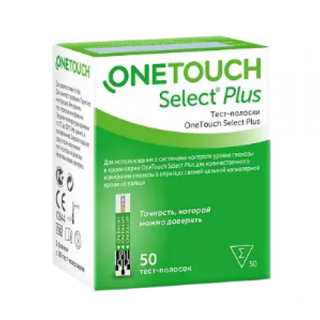 Тест-полоски OneTouch Select Plus (50 шт) LifeScan Europe GmbH   — фото №1