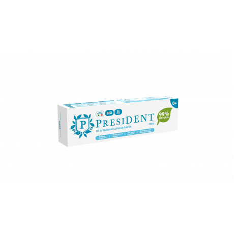 Зубная паста детская PRESIDENT Zero 0+ (30 мл) RDA 25