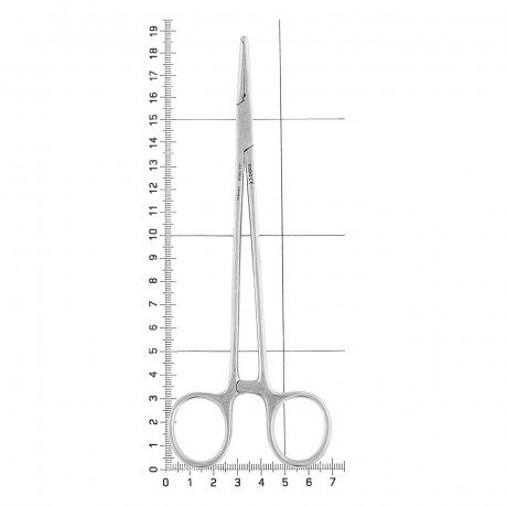 AA 159/18 Щипцы для артерии изогнутые с зубцом Halsted, 18,5 см, NOPA  — фото №1