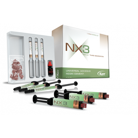 Нексус NX3 Интро кит (3шпр*5гр+3шпр*1.8гр+3шпр*3гр+5мл праймер) Цемент двойного отверждения, KERR (Nexus Intro Kit)