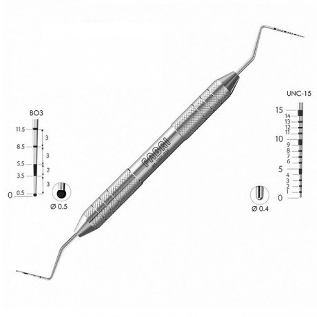 Зонд двусторонний пародонтологический мерный, Fabri  — фото №1