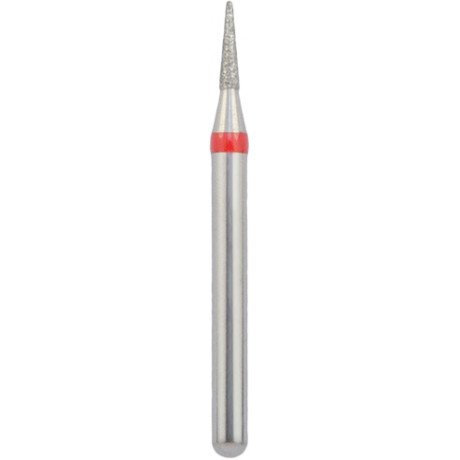 Бор алмазный 852-010F-FG (1шт) форма конус, остроконечный, мелкое зерно, NTI  — фото №1