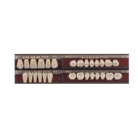 Спофадент Плюс (D3) 62-0/11-1/62 (28шт) - Трехслойные акриловые зубы SPOFA