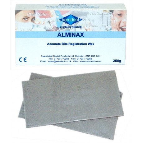 Воск для регистрации прикуса алюминиевый Alminax Bite Wax (толщ. 2,7 мм) (10 шт/250 г) Kemdent  — фото №1