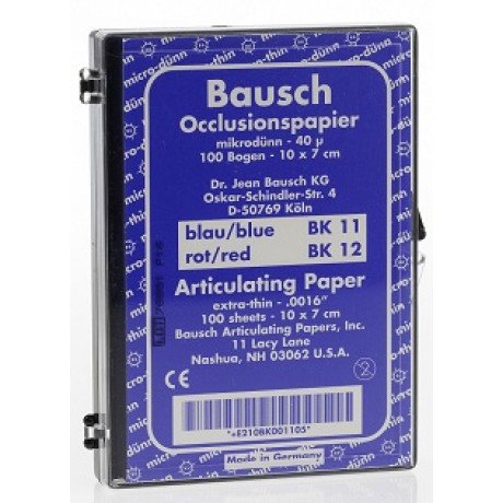 Копирка бумага BAUSCH 40мик. ВК11 (дугообраз. полоски 10*7см) синяя (100листов)  — фото №1