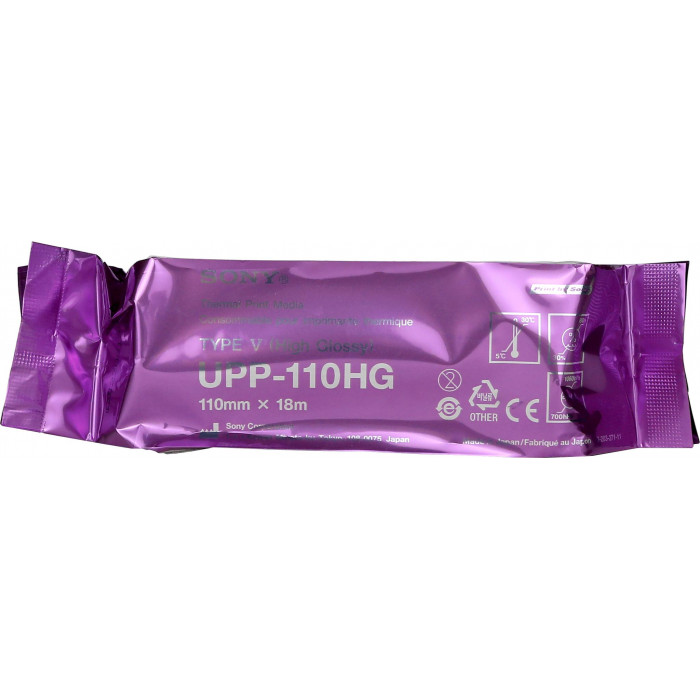 Термобумага для УЗИ в рулоне Sony UPP-110HG (110мм х 18м)(1шт) Sony (для принтера UP-897MD, UP-D897)