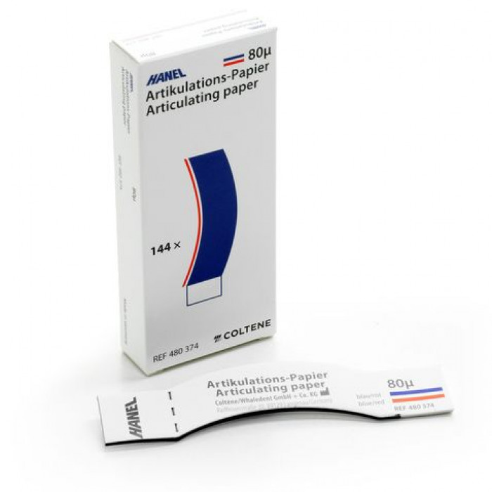 Копирка бумага HANEL 80мик. 480374 дугообразная красно/синяя (144листа) Coltene