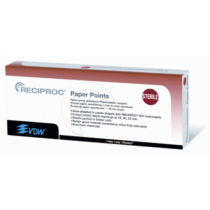 Реципрок штифты бумажные ассорти (144шт) VDW