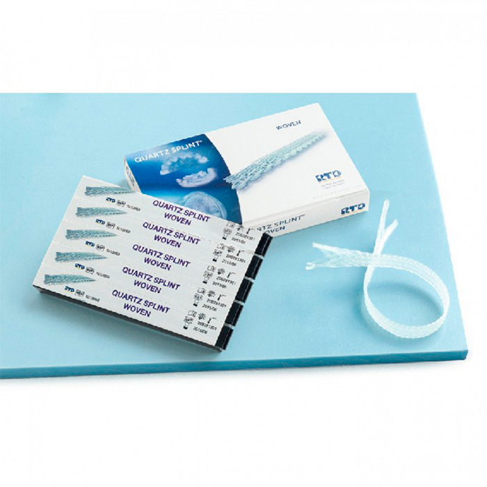Quartz Splint Woven 2,5мм*0,4мм*8см (5шт) Лента для шинирования кварцевая, RTD
