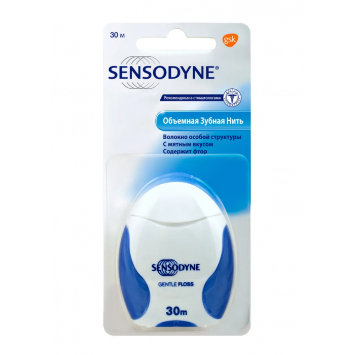 Флосс Sensodyne Мята - зубная нить 30м (объемная)