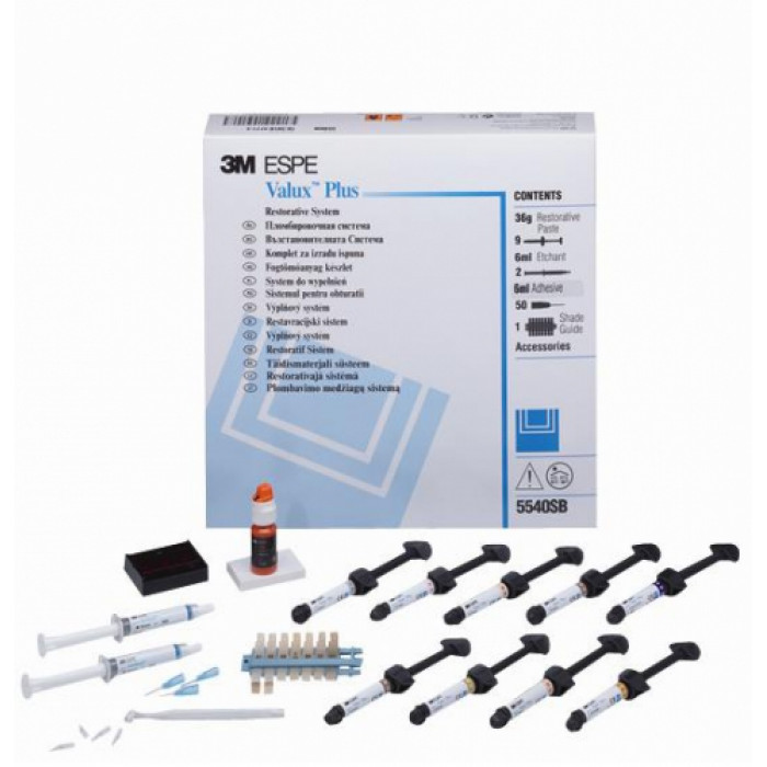 Валюкс плюс  набор (9 шпр*4 г + 6 мл бонд + 2 шпр*3 мл протравка + аксесс.) 3М