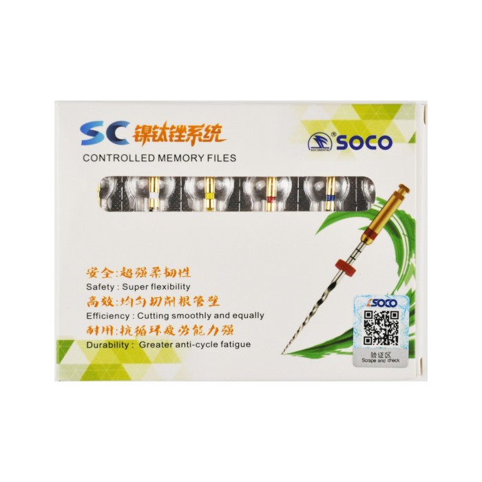 Файл SC машинный 31мм ассорти (6шт.) с памятью формы SOCO (СОХО) — фото №2