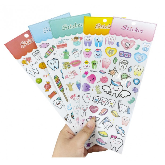 Наклейки стикеры Зубик (5 листов)