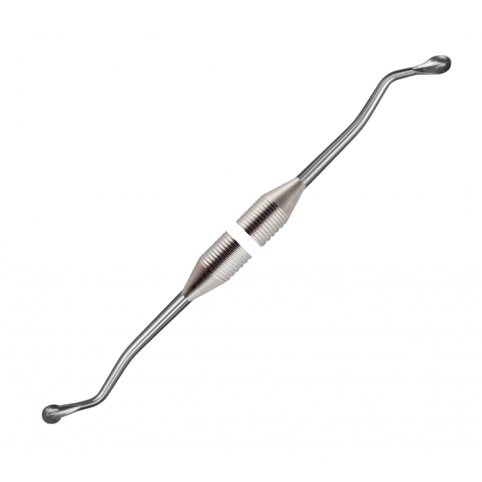 11-09 Ложка кюретажная изогнутая короткая большая 3,3. Экрадент