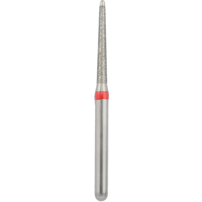 Бор алмазный 857-012F-FG (1шт) форма конус круглый с безопасной верхушкой, мелкое зерно, NTI