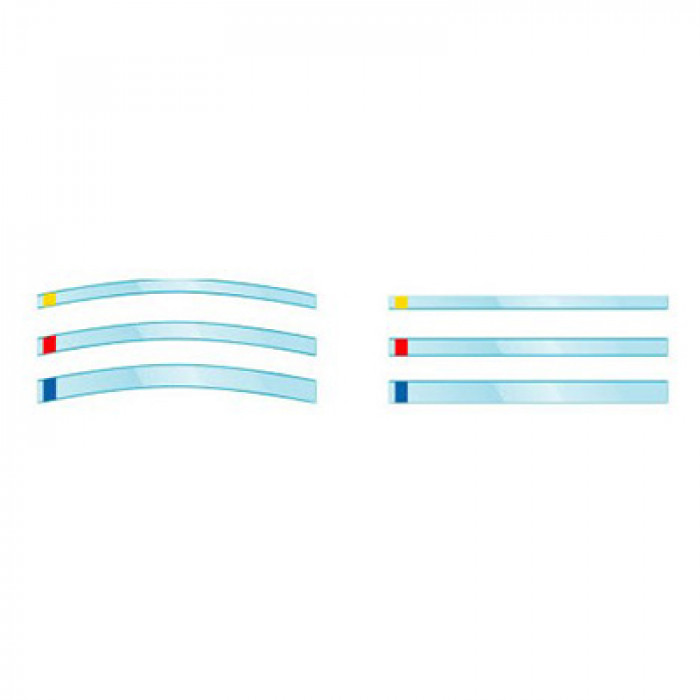 696 Матрица Hawe Transparent Strip закругленные (73 мм/8 мм, 100 шт) красные, KERR