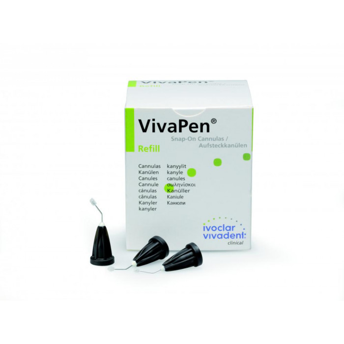 Канюли со щеточкой для VivaPen (100шт) VivaPen Snap-On Cannulas Refill, IVOCLAR