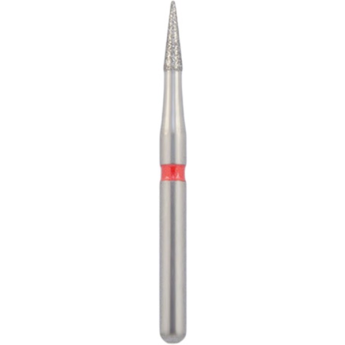 Бор алмазный 133-010F-FG (1шт) форма конус, мелкое зерно, NTI — фото №1