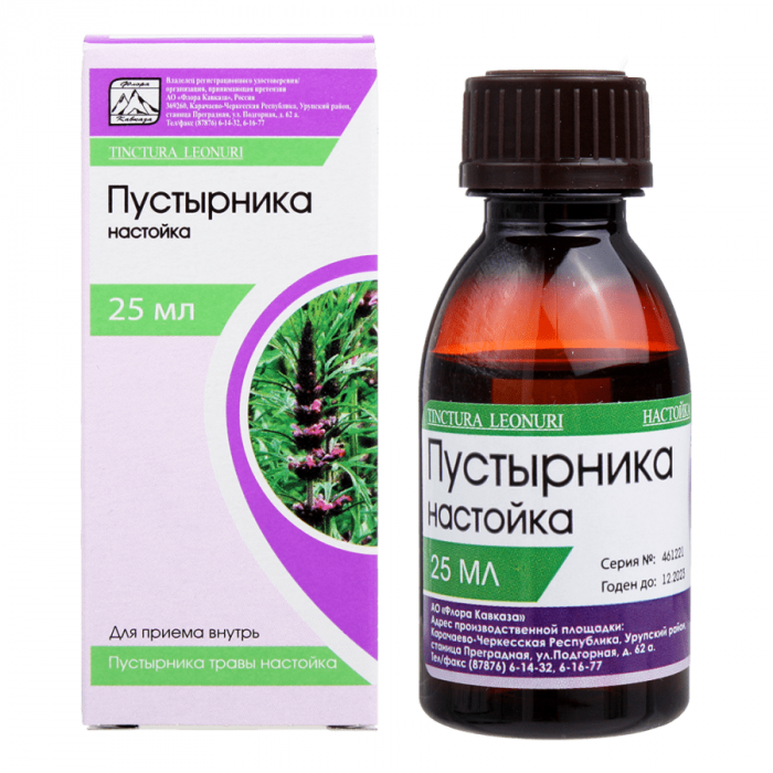 Пустырника, настойка, фл.полим. (25 мл) Флора Кавказа