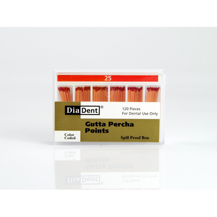 Гуттаперча DiaDent .02 №25 (120 шт/уп) 