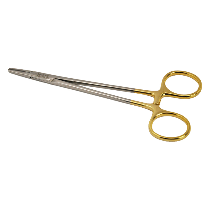 Иглодержатель хирургический прямой Mayo-Hegar, 153 мм, карбид-вольфрамовые вставки (1шт) AGILE