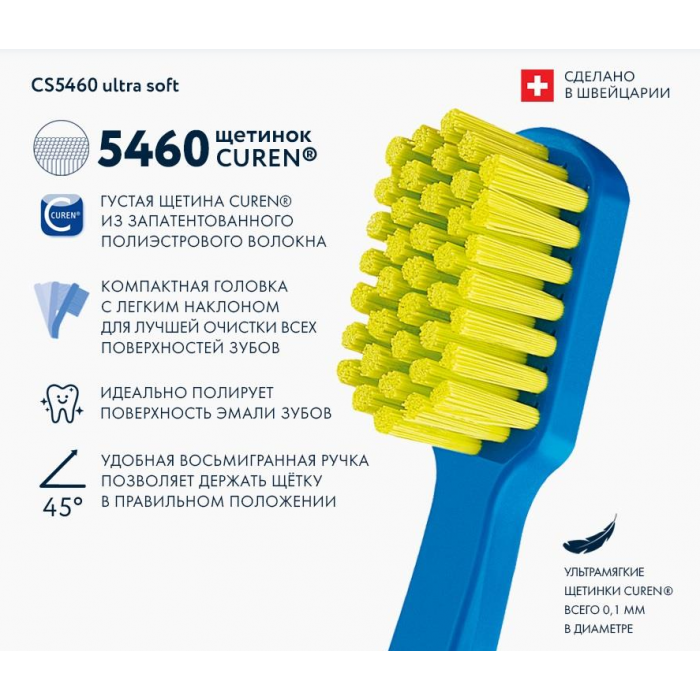 Зубная щетка CURAPROX CS 5460 Ultra Soft (1 шт) Ультрамягкая