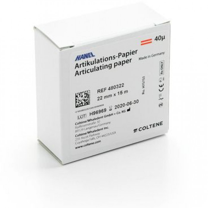 Копирка бумага HANEL 40мик. 480327 прямая(рулон)(запасной блок) синяя (15м*22мм) Coltene