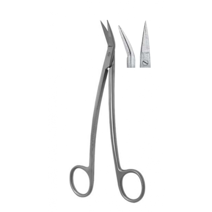 Ножницы хирургические изогнуто-угловые Dean, 170 мм (1шт) AGILE