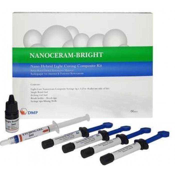 Наноцерам Брайт Набор (4шпр 4г:A2, A3, A3.5, B2 +3мл+3мл ) - наногибридный композит, DMP (Nanoceram Bright)