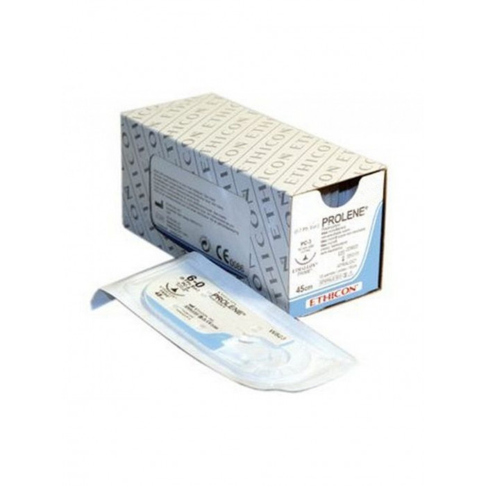 Пролен №2 W8400 (12шт) синий, 75см, кол. прямая , 70мм х 2шт,, ETHICON