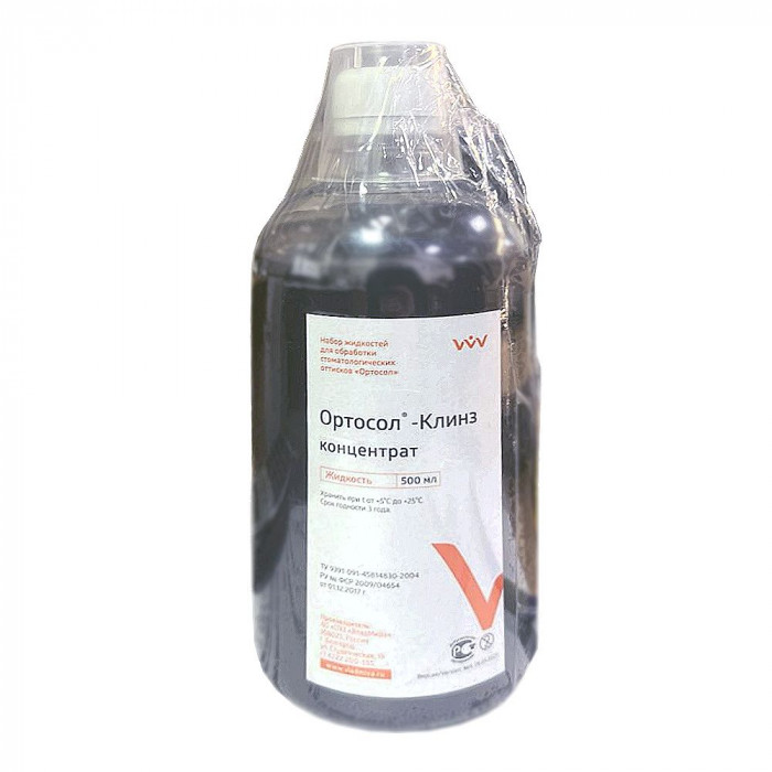 Ортосол-Клинз (500 мл) Жидкость для очистки инструментов (концентрат), ВладМиВа