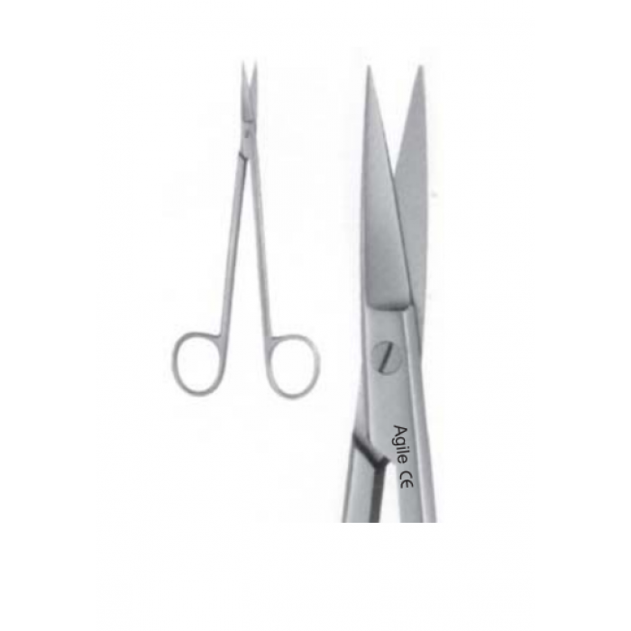 Ножницы хирургические прямые Kelly, 160 мм (1шт) AGILE