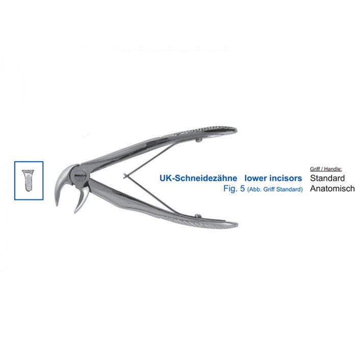 12-5B Щипцы для удаления зубов детские нижние, резцы с упором  — фото №1