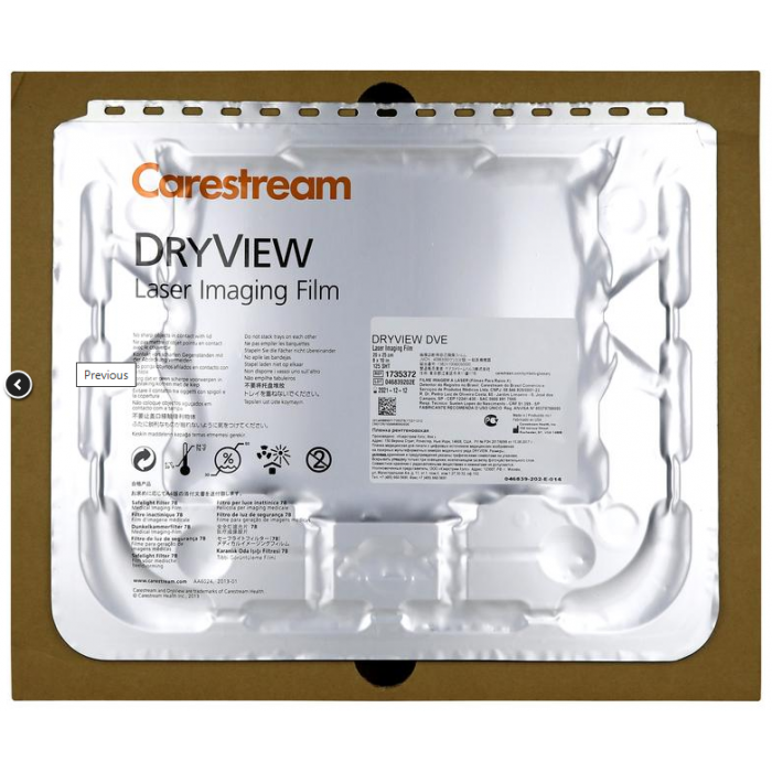 Пленка рентгеновская Health-DVЕ 20х25 ( 8x10') для принтеров DV (125л/уп) Carestream Health