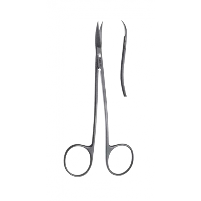 Ножницы хирургические двойной изгиб LaGrange, 115мм, зубчатые (1шт) AGILE_1