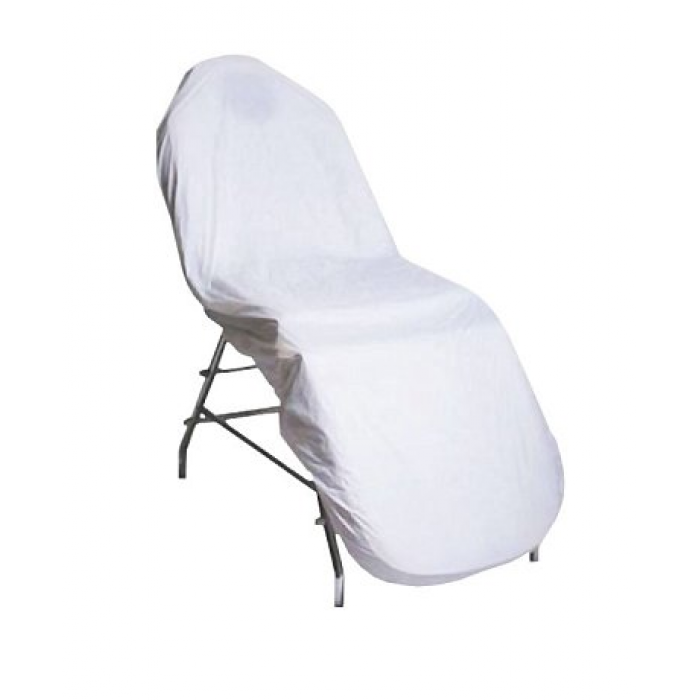 Чехол на кушетку ПВХ многоразовый на резинке белый (90х210 см) IGRObeauty