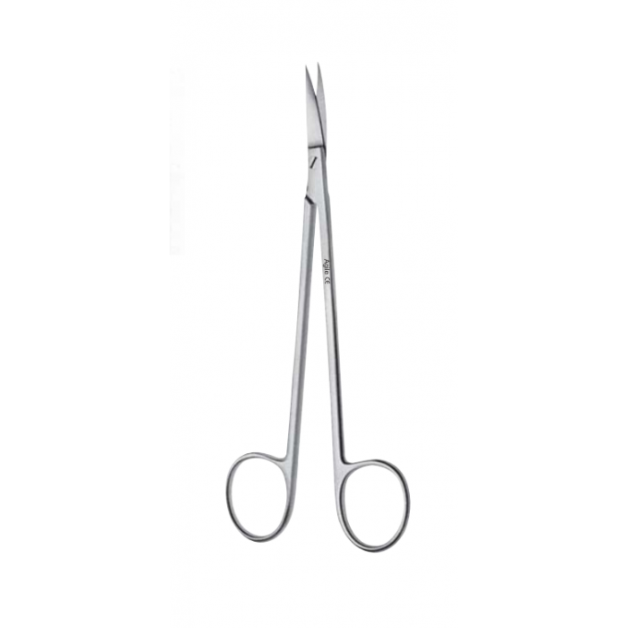 Ножницы хирургические изогнутые Kelly, 160 мм, зубчатые (1шт) AGILE