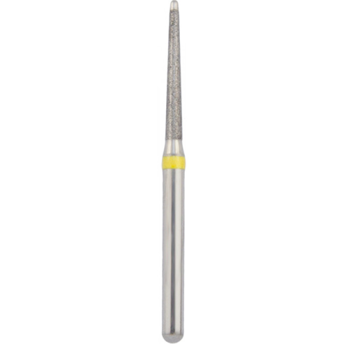 Бор алмазный 857-012SF-FG (1шт) форма конус круглый с безопасной верхушкой, мелкое зерно, NTI