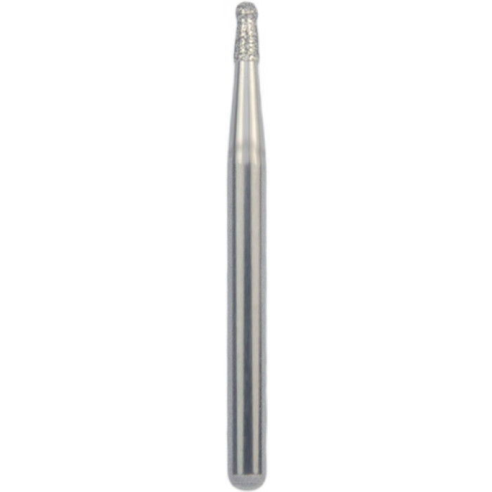 Бор алмазный 802-010M-FG (1шт) форма шаровидный с воротничком, среднее зерно, NTI