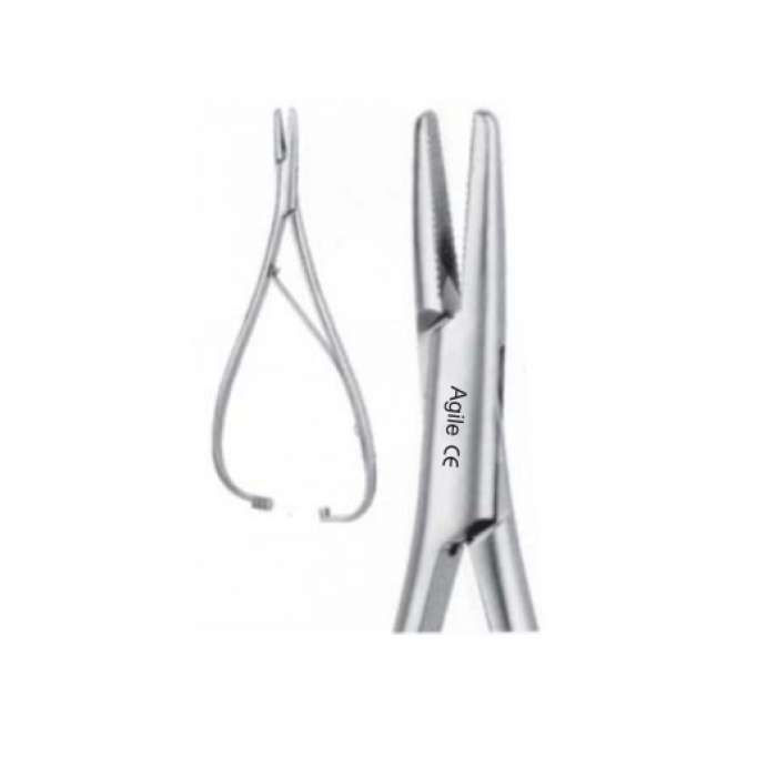 Иглодержатель микрохирургический прямой Mathieu, 170 мм (1шт) AGILE