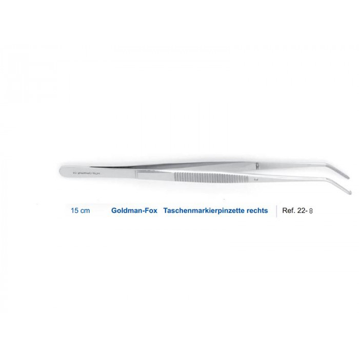 22-8 Пинцет Goldman-Fox, 15,0 см, левый, крысиный зуб, HLW
