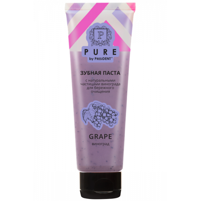 Зубная паста PURE by PRESIDENT Виноград (100 мл)