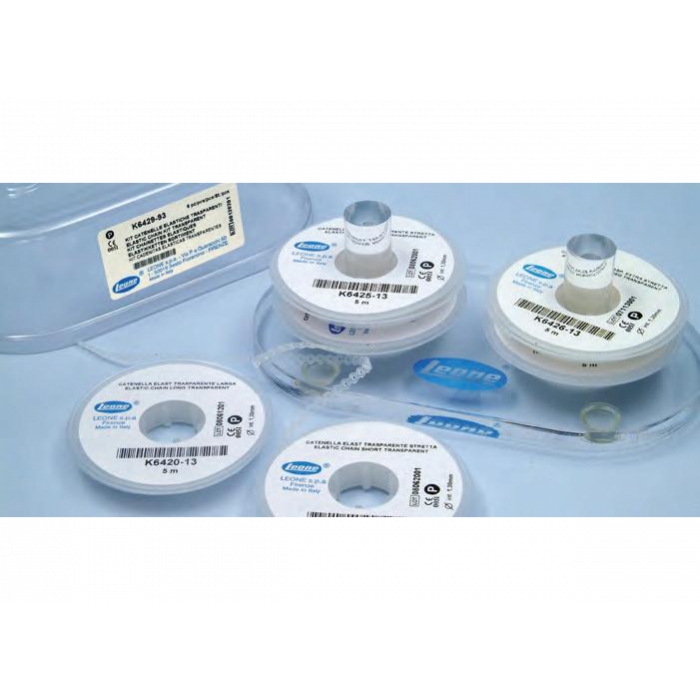 Цепочка CHAIN без шага, прозрачная К6426-13 (5 м) Leone