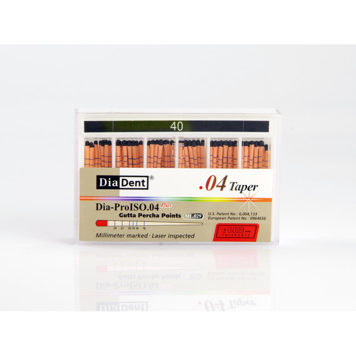 Гуттаперча DiaDent .04 №40 (60 шт/уп) 